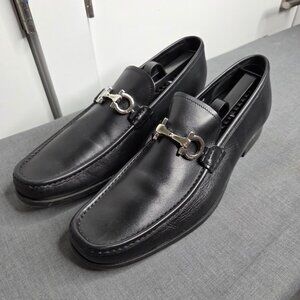 Salvatore Ferragamo Men's Gancini Leather Calfskin Moccasin Loafers - Size 10D